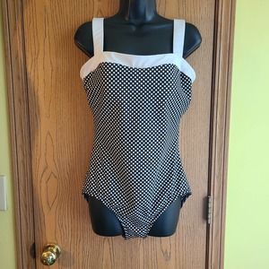 Miraclesuit Vintage One Piece Polka Dot Swimsuit Size 14